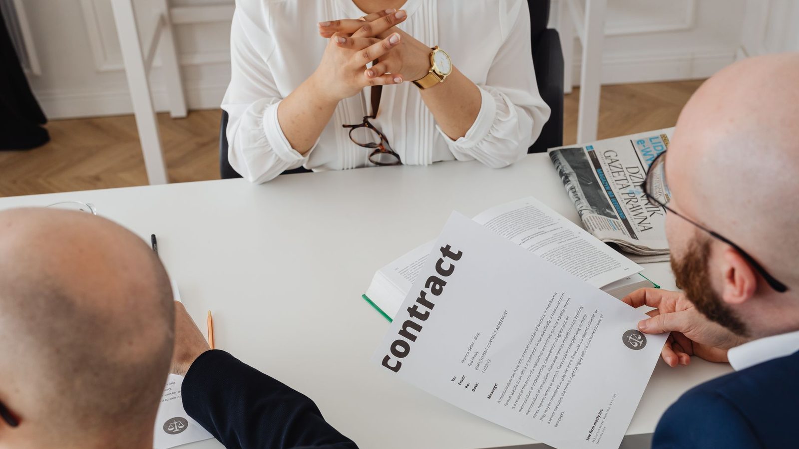 Réunion de travail entre une entreprise et son prestataire
